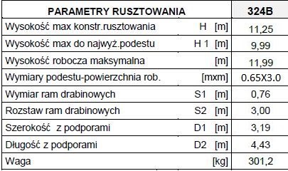 RUSZTOWANIE, TYP RA-1130 MODEL 324B DRABEX RUSZTOWANIE, TYP RA-1130 MODEL 324B DRABEX