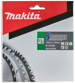 PIŁA SPIEKOWA DO METALU 150*20MM 32Z MAKITA