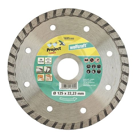 TARCZA DIAMENTOWA DO PŁYTEK 125*22/7 WOLFCRAFT TARCZA DIAMENTOWA DO PŁYTEK 125*22/7 WOLFCRAFT
