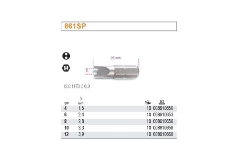 BIT, GROT, KOŃCÓWKA SPANNER 6MM BETA BIT, GROT, KOŃCÓWKA SPANNER 6MM BETA