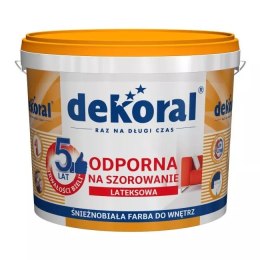 EMULSJA LATEKSOWA WEWNĘTRZNA DEKORAL AKRYLIT W PLUS BIAŁ.11L DEKORAL