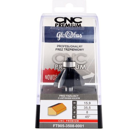 FREZ TRZPIENIOWY CNC PREMIUM FAZUJĄCY 44.4*22.2*12 45ST GLOBUS FREZ TRZPIENIOWY CNC PREMIUM FAZUJĄCY 44.4*22.2*12 45ST GLOBUS