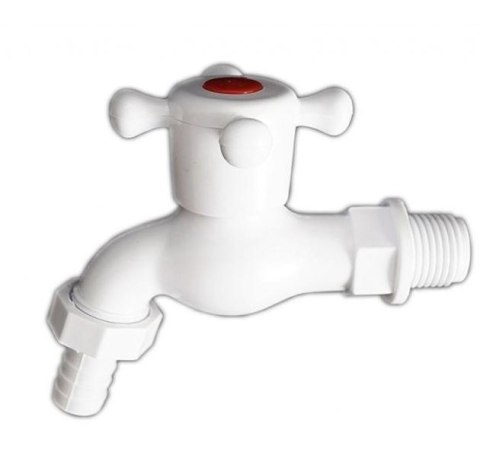 KRAN - ZAWÓR CZERPALNY-ODCINAJĄCY PLASTIKOWY 3/4'' BIAŁY UN KRAN - ZAWÓR CZERPALNY-ODCINAJĄCY PLASTIKOWY 3/4'' BIAŁY UN