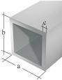 RURA KWADRATOWA ALUMINIOWY ANODOWY 1000X20X20X1,5 UN