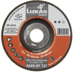 TARCZA WYPUKŁA T27 125*7.0*22 A36N/A24N-BF ALU PROMAX ROTTLUFF