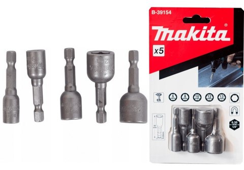 ZESTAW NASADEK MAGNETYCZNYCH 5SZT 6, 8, 10,12,13 MAKITA ZESTAW NASADEK MAGNETYCZNYCH 5SZT 6, 8, 10,12,13 MAKITA