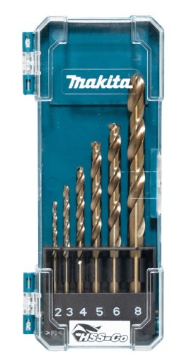 ZESTAW WIERTEŁ HSS-CO 6SZT. 2,3,4,5,6,8MM MAKITA