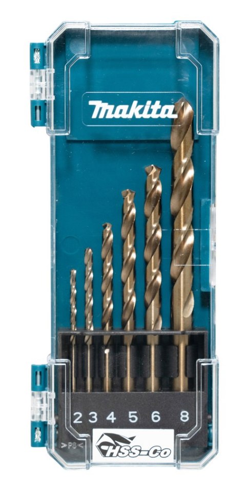 ZESTAW WIERTEŁ HSS-CO 6SZT. 2,3,4,5,6,8MM MAKITA