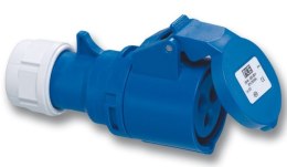 GNIAZDO PRZENOŚNE JEDNOFAZOWE GUMOWE IP44 3P 16A 230V TWIST UN