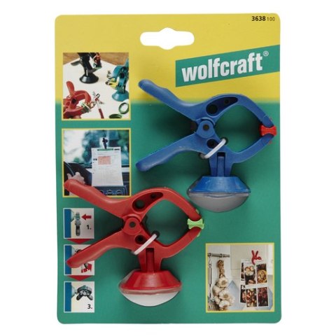 MINI ŚCISK SPRĘŻYNOWY 30MM Z PRZYSSAWKĄ, 2SZT. WOLFCRAFT MINI ŚCISK SPRĘŻYNOWY 30MM Z PRZYSSAWKĄ, 2SZT. WOLFCRAFT