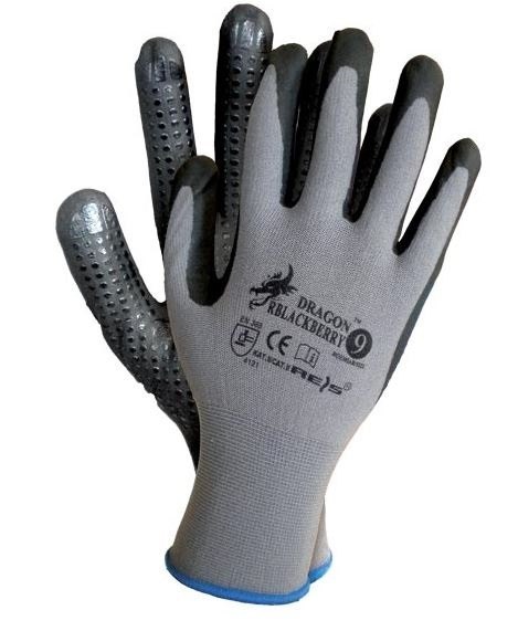 RĘKAWICE LYCRA+NYLON POWLEKANE NITRYLEM RBLACKBERRY ROZM. 9 UN RĘKAWICE LYCRA+NYLON POWLEKANE NITRYLEM RBLACKBERRY ROZM. 9 UN