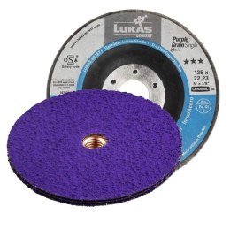 ŚCIERNICA TALERZOWA PURPLE GRAIN MULTI CERAMIC M14 125MM P36 LUKAS