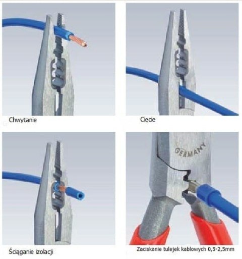 SZCZYPCE DLA ELEKTRYKÓW 160MM KNIPEX SZCZYPCE DLA ELEKTRYKÓW 160MM KNIPEX