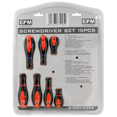 ZESTAW WKRĘTAKÓW 15 SZTUK EPM ZESTAW WKRĘTAKÓW 15 SZTUK EPM