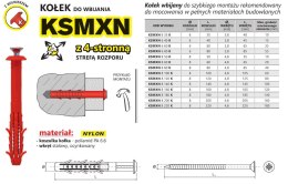 KOŁEK SZYBKI MONTAŻ Z KOŁNIERZEM KSMXN 6*35MM UN