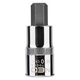 KOŃCÓWKA SZEŚCIOKĄTNA NA NASADCE 1/2'' H10*55MM NEO