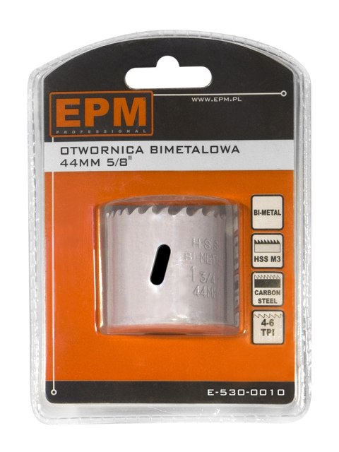 OTWORNICA BI-METALOWA 44MM UCHWYT 5/8'' EPM OTWORNICA BI-METALOWA 44MM UCHWYT 5/8'' EPM