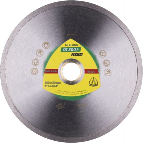 TARCZA DIAMENTOWA GŁADKA DT300F 230MM 325360 KLINGSPOR TARCZA DIAMENTOWA GŁADKA DT300F 230MM 325360 KLINGSPOR
