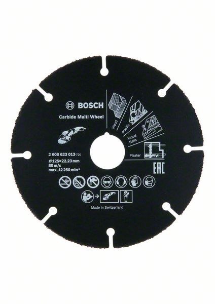 TARCZA UNIWERSALNA Z WĘGLIKÓW SPIEKANYCH MULTI WHEEL 125MM BOSCH TARCZA UNIWERSALNA Z WĘGLIKÓW SPIEKANYCH MULTI WHEEL 125MM BOSCH