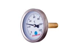 TERMOMETR ŚR 40MM 0-120C, TYŁ-GW 1/2' DIAMOND