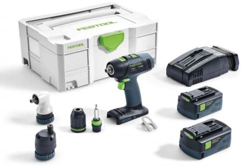 WIERTARKO-WKRĘTARKA T 18+3 - 5.2 SET 2*5.2AH FESTOOL WIERTARKO-WKRĘTARKA T 18+3 - 5.2 SET 2*5.2AH FESTOOL