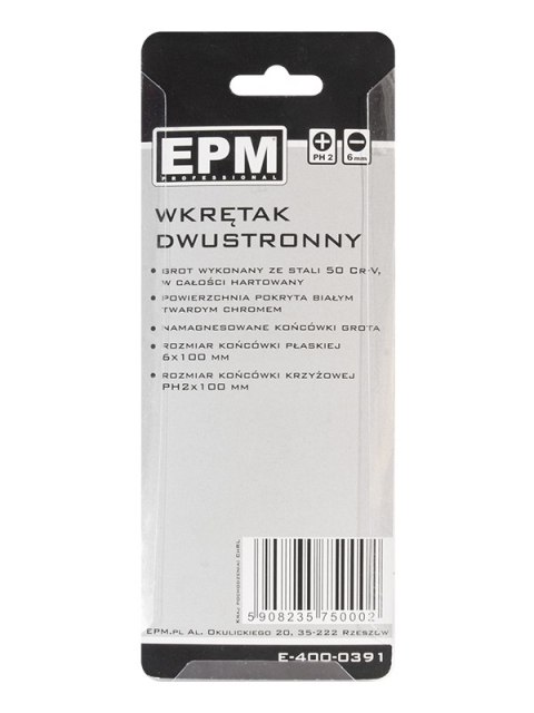 WKRĘTAK ODWRACALNY 220MM Z BITEM PH2*6.0MM EPM WKRĘTAK ODWRACALNY 220MM Z BITEM PH2*6.0MM EPM