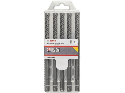 ZESTAW WIETEŁ DO MŁOTÓW SDS PLUS-5X S 5*50/6*50/6/8/10*100MM BOSCH ZESTAW WIETEŁ DO MŁOTÓW SDS PLUS-5X S 5*50/6*50/6/8/10*100MM BOSCH