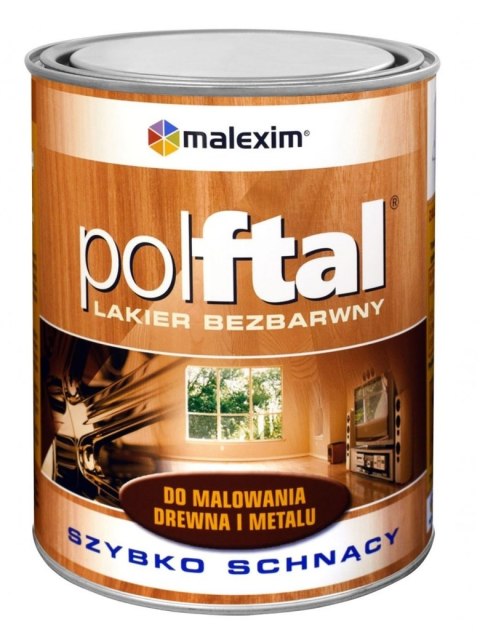 BEZBARWNY LAKIER ALKIDOWY POLFTAL POŁYSK 1.0L MALEXIM BEZBARWNY LAKIER ALKIDOWY POLFTAL POŁYSK 1.0L MALEXIM