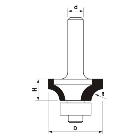 FREZ TRZPIENIOWY CNC PREMIUM ZAOKRĄGLAJĄCY 25.4*11*8 GLOBUS FREZ TRZPIENIOWY CNC PREMIUM ZAOKRĄGLAJĄCY 25.4*11*8 GLOBUS