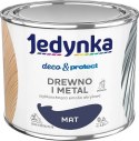 JEDYNKA DECO&PROTECT DREWNO I METAL MAT GRANATOWY 0,2L JEDYNKA
