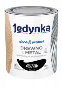 JEDYNKA DECO&PROTECT DREWNO I METAL SATYNA CZARNY 0,7L JEDYNKA