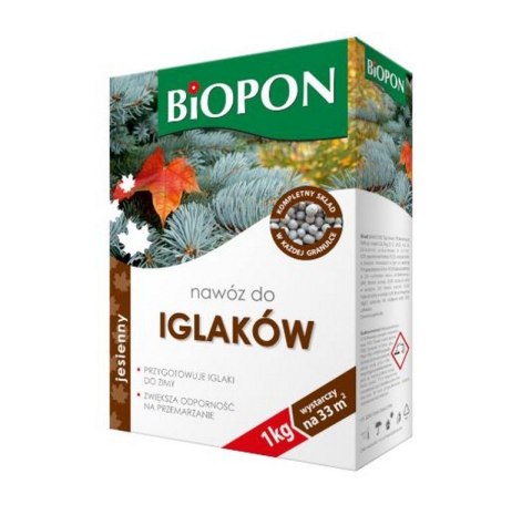 NAWÓZ - JESIENNY DO IGLAKÓW GRANULAT KARTON 1 KG BIOPON NAWÓZ - JESIENNY DO IGLAKÓW GRANULAT KARTON 1 KG BIOPON