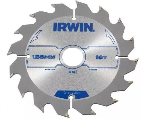 PIŁA SPIEKOWA DO DREWNA 125*20MM/16T IRWIN PIŁA SPIEKOWA DO DREWNA 125*20MM/16T IRWIN