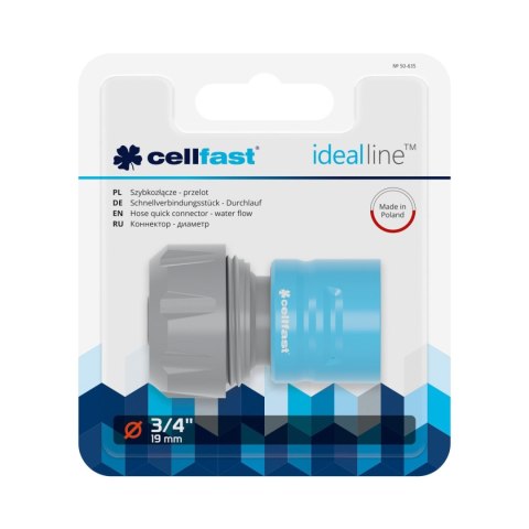 SZYBKOZŁĄCZE PRZELOT 3/4'' ABS/PC CELL-FAST SZYBKOZŁĄCZE PRZELOT 3/4'' ABS/PC CELL-FAST