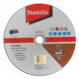 TARCZA TNĄCA INOX 230*2MM PŁASKA MAKITA