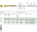 WKRĘT DO PODŁÓG OCYNK ŻÓŁTY TXTG VG 4.5*50MM SPAX SPAX