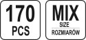 WKRĘTY /PODKŁADKI DO KAROSERII MIX 170SZT YATO