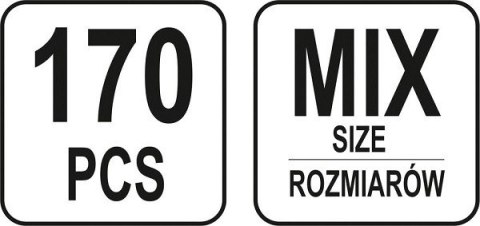 WKRĘTY /PODKŁADKI DO KAROSERII MIX 170SZT YATO WKRĘTY /PODKŁADKI DO KAROSERII MIX 170SZT YATO