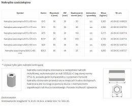 NAKRĘTKA SZEŚCIOKĄTNA SPAWALNA B15 L=70MM UN