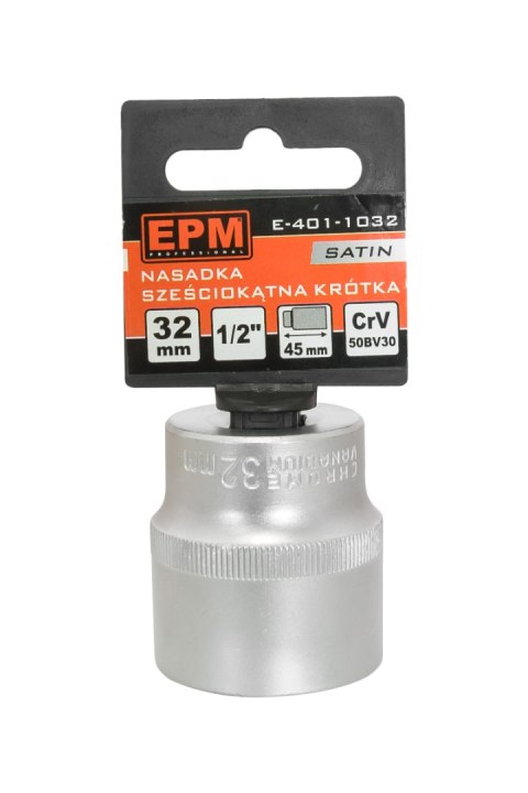 NASADKA KRÓTKA 1/2'' 6-KĄTNA SATIN 14MM EPM NASADKA KRÓTKA 1/2'' 6-KĄTNA SATIN 14MM EPM