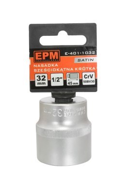 NASADKA KRÓTKA 1/2'' 6-KĄTNA SATIN 16MM EPM