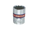 NASADKA KRÓTKA 12-KĄTNA CHROMOWANA 1/4'' 11/32''*24MM KING TONY