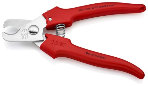NOŻYCE DO KABLI 165MM, RĘKOJEŚĆ Z TWORZYWA KNIPEX NOŻYCE DO KABLI 165MM, RĘKOJEŚĆ Z TWORZYWA KNIPEX