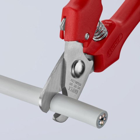 NOŻYCE DO KABLI 165MM, RĘKOJEŚĆ Z TWORZYWA KNIPEX NOŻYCE DO KABLI 165MM, RĘKOJEŚĆ Z TWORZYWA KNIPEX