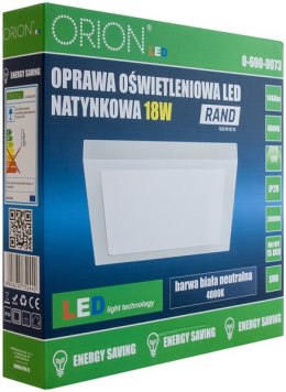 PANEL LED NATYNKOWY Z ZASILACZEM RAND 225*225 18W ORION