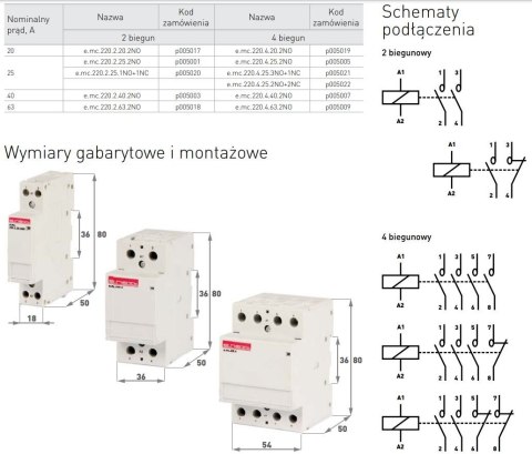 STYCZNIK MODUŁOWY E.MC.220.4.25.4NO 4P 25A 4NO ENEXT STYCZNIK MODUŁOWY E.MC.220.4.25.4NO 4P 25A 4NO ENEXT