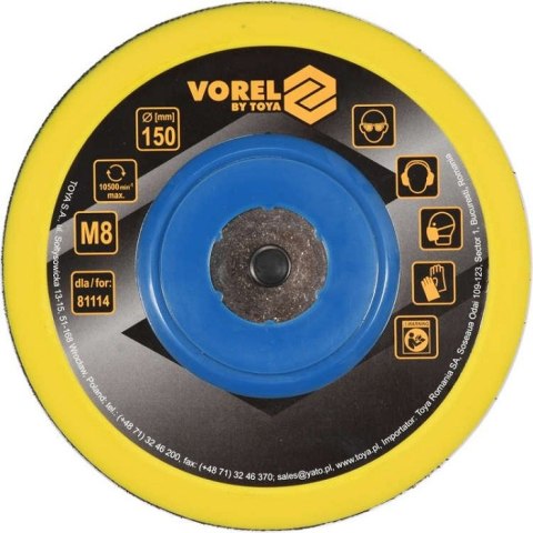 TARCZA DO SZLIFIERKI PNEUMATYCZNEJ 150MM VOREL TARCZA DO SZLIFIERKI PNEUMATYCZNEJ 150MM VOREL