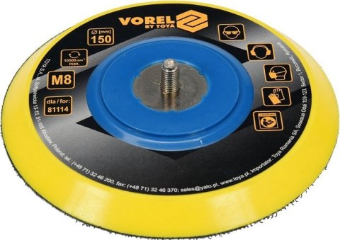TARCZA DO SZLIFIERKI PNEUMATYCZNEJ 150MM VOREL TARCZA DO SZLIFIERKI PNEUMATYCZNEJ 150MM VOREL