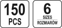 ZESTAW ZAWLECZEK SPRĘŻYSTCH MIX 150SZT YATO