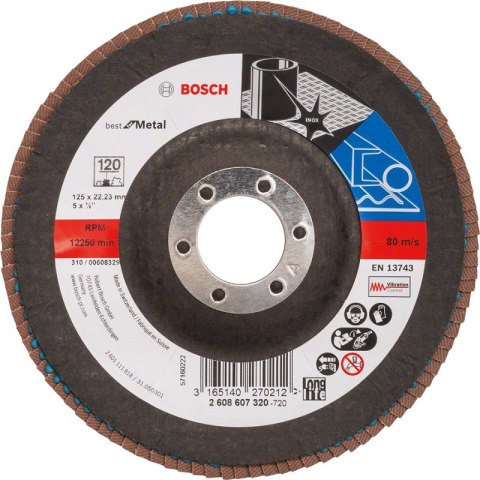 LAMELKA WYGIĘTA GRANULACJA 120 125MM BOSCH LAMELKA WYGIĘTA GRANULACJA 120 125MM BOSCH